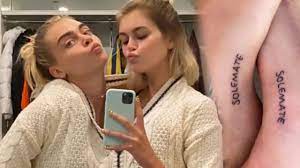 Cara delevingne is an english model, actress, singer, and supermodel who loves to get her body inked with several tattoos. Cara Delevingne And Kaia Gerber Get Matching Tattoos Youtube