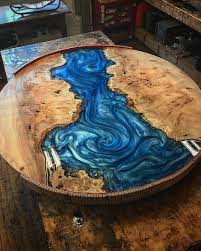 Pagesotherbrandfurniturekc custom hardwoodsvideospouring a 64 round epoxy river table!! World On On Your Table Circular Table Design Blue Ocean Design Epoxy Table Epoxytable Epoxyart Epoxy Ep Wood Table Design Wood Resin Table Ocean Design
