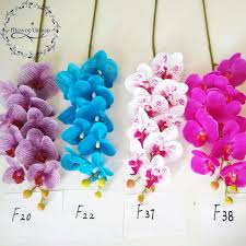 The free delivery is not tied to a minimum order value, so that even smaller orders for you always stay free. 12 Latex Real Touch Singapore Blue Purple Orchid Dendrobium Orchids Silk Flowers