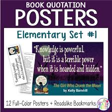 Designcap's poster maker provides free quote poster templates in varieties of styles, fonts, images. Book Quote Posters Elementary Set 1 Mrs Readerpants