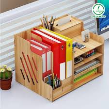 That's where desk organizers can help, giving you everything you need to be productive at home. Greenmoon Wooden Desk Organizer Multi Functional Diy Pen Holder Box Shopee Philippines