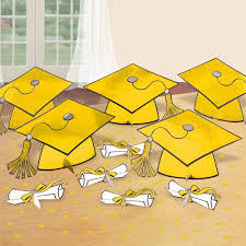 The best graduation party decorations are the ones. Graduation Table Yellow Decorating Kit Graduation Items Decorations Themed Tableware