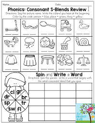 Phonics Consonant S Blends Review Write The S Blend That You Hear At The Beginning Of The Word Blends Worksheets Consonant Blends Worksheets Consonant Blends