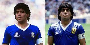 Diego festejando el pasaje a semifinales de méxico 1986, luego de la victoria de argentina a inglaterra por 2 a 1 (22/06/1986). Azules Pero Diferentes Por Que Argentina Cambio La Camiseta Para Enfrentar A Inglaterra En Mexico 86