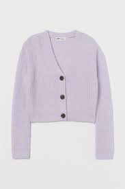 Chunky Knit Cardigan Light Purple Kids H M Us Chunky Knit Cardigan Cardigan Knit Cardigan