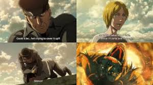 She was caught for treason against marley and was turned into the abnormal titan that would later. Dina Fritz Transformed To A Titan Grisha S Basement Truth Part 5 Aot Season 3 Part 2 Youtube