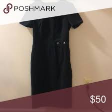 Short Sleeve Banana Republic Dress Form Fitting Black Business Dress Has Only Been Worn Twice In Great Con Black Business Dress Banana Republic Dress Dresses