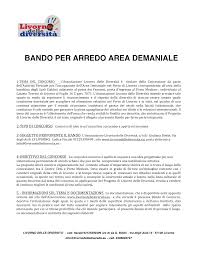 BANDO PER ARREDO AREA DEMANIALE - professione Architetto