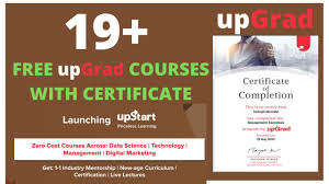 Upgrad Free Learning Courses With Certificate Launch Upstart Datascience Freeonlinecourses Youtube