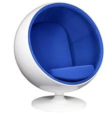 futuristic blue circle chair egg sessel stuhl stoff blaue mobel