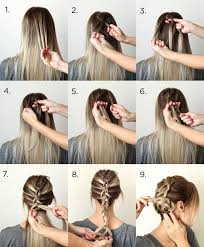Waterfall braid hair tutorial, french fishtail braid with curls on yourself for long hair. How To Style A Simple Dutch Braid A Beautiful Mess
