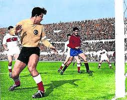 La selección de alemania federal fue uno de los 16 equipos participantes de la copa mundial de fútbol de 1954, que se realizó en suiza. Anotando Futbol Mundial De 1954