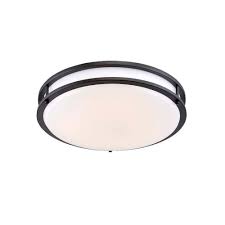 Envirolite 14 In Oil Rubbed Bronze White Low Profile Led Ceiling Light 4 Pack Ev1414led 34 4 The Home Ceiling Lights Led Ceiling Lights Oil Rubbed Bronze