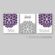 Bathroom Decor Bathroom Art Relax Soak Unwind Flower Etsy Bathroom Art Relax Soak Unwind Purple Bathrooms