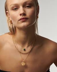 Roman coin cheap gold necklace