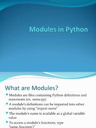 In python, large code is divided into small modules. Modules And Packages In Python Subroutine Python Programming Language