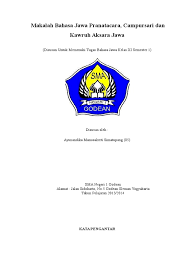 Buku bahasa jawa k13 sd/mi, smp/mts, sma/ma ini disusun dengan berpedoman pada peraturan gubernur jawa timur no. Bahasa Jawa Cover Pdf