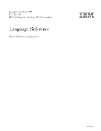 Reference modification permits reference to a subfield of a data item. Https Www Ibm Com Docs Ssy2v3 5 2 0 Com Ibm Ent Pl1 Zos Doc Lrm Pdf
