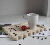 Bandeja de travertino festoneada de lujo natural de 10.8 x 8 pulgadas,  bandeja rectangular beige para baño y cocina, bandeja decorativa para  cambiador ...