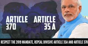 Maybe you would like to learn more about one of these? Respect The 2019 Mandate Repeal Divisive Article 35a And Article 370 Pgurus