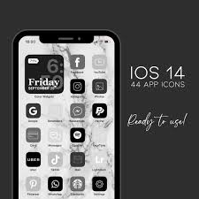Logos black and white app icons ios 14. Ios 14 App Icons Minimal Black White Grey Minimalist Etsy App Icon Ios 14 App Icons Ios 14 App