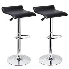 Sold as a set of 2. Bar Stools Set Of 2 Backless Swivel Bar Stools Height Adjustable Pu Leather Kitchen Dining Chair Black Buy Online In Guernsey At Guernsey Desertcart Com Productid 56844510