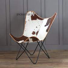 50 off leather butterfly chair cowhide leather hair on etsy interieur woonkamer interieur