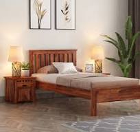 Amazon.com: Muebles de cama individual de madera maciza de ...