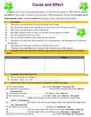 Organel sel hewan dan tumbuhan1. Cause And Effect Exercise Docx Cause And Effect A Cause Is The Reason Something Happened It Answers The Question Why Did This Happen An Effect Is The Course Hero