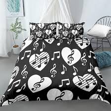 Maybe you would like to learn more about one of these? 3d Bedding Set Music Note Duvet Cover Pillow Shams Bedding Set Printed Comforter Covers Single Double Full Queen King Size Bedding Set Kids Bedding Set Wish