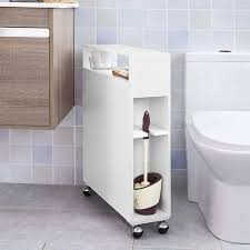 Sobuy Frg51 W Meuble De Rangement A Roulettes Wc Porte Papier Toilettes Porte Brosse W Small Bathroom Renos Small Bathroom Remodel Living Room Design Modern