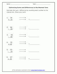 10 Estimate Sums And Differences Worksheets Estimate Sums Worksheets Worksheets For Kids