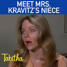 Tabitha's (Lisa Hartman) childhood friend Nancy Kravitz (Penelope Willis)  moves to LA to escape her overprotecting aunt, Gladys Kravitz (Sandra  Gould). , From Season 1 Episode 7 'Arrival of Nancy'