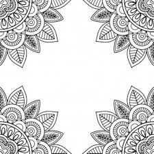 The subtle art of not giving a f*ck: Premium Vector Indian Floral Frame For Coloring Pages Book