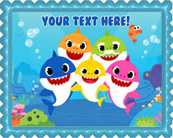 2nd Birthday Baby Shark Rectangle Cake Baby Shark Edible Cake Topper Or Cupcake Topper Decor In 2020 Edible Cake Toppers Baby Shark Birthday Cake Toppers