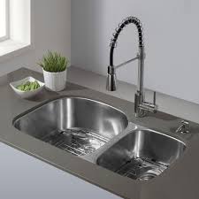 Kraus Kbu23 Premier Undermount 32 In 16g 60 40 2 Bowl Satin Stainless Steel Kitchen Sink Grids Strainers Towel Sink Sound Proofing Kitchen