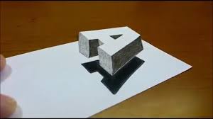 浮き出て見える文字の書き方 錯覚アート 3d絵画 簡単スケッチ