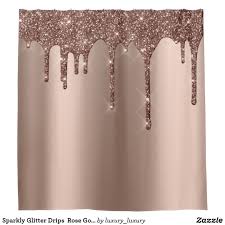 4.5 out of 5 stars. Sparkly Glitter Drips Rose Gold Skinny Girly Shower Curtain Zazzle Com In 2021 Girly Shower Curtain White Shower Curtain Pink Glitter Background