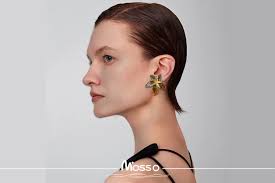 Maillard Color Irises Stud Earrings