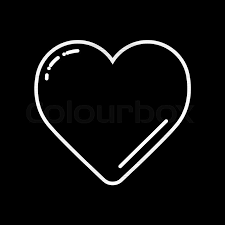 See more ideas about black and white heart, white heart, heart tattoo. White Heart On Black Vector Icon Love Stock Vector Colourbox