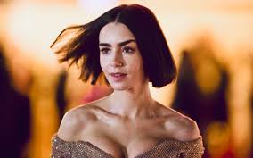 Lily Collins Wore a Trompe LOeil Crystal Gown to the Devil Wears Prada  Musical Premiere | Teen Vogue