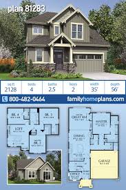 4 bedroom craftsman style house plan 7502. Craftsman Style House Plan 81283 With 4 Bed 3 Bath 2 Car Garage Craftsman Style House Plans Bungalow House Plans Basement House Plans