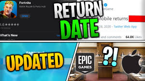 In its initial announcement, epic revealed that the release date is very soon, but only for ios users. We Could Be Seeing The Return Of Fortnite Mobile Epic Updated Ios But How Youtube