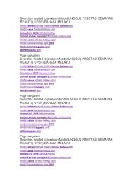 Upsr (ujian pencapaian sekolah rendah). Searches Related To Jawapan Modul Unggul Prestasi Semarak Realiti