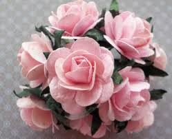 Cut the leaf with the template. 100 Paper Roses Pale Pink Rose Mulberry Paper Roses Card Etsy Paper Roses Paper Flowers Pink Paper