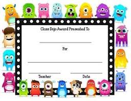 Class Dojo Award Certificate Freebie Class Dojo Class Dojo Rewards Dojo