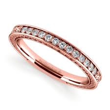Wedding rings bands on wooden and brown cushion rustic. Design Ideas For Antique Floral Diamond Wedding Rings Brilliance Com
