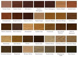wood stain color chart