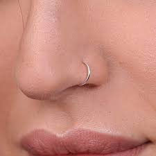 Amazon Com Tiny Silver Nose Ring 20 G 925 Sterling Silver Nose Rings Hoop Handmade Products