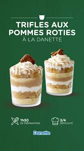 Trifle Aux Pommes Roties A La Danette Recette Tuiles Aux Amandes Recette Avec Flocons Davoine Idee Recette Dessert